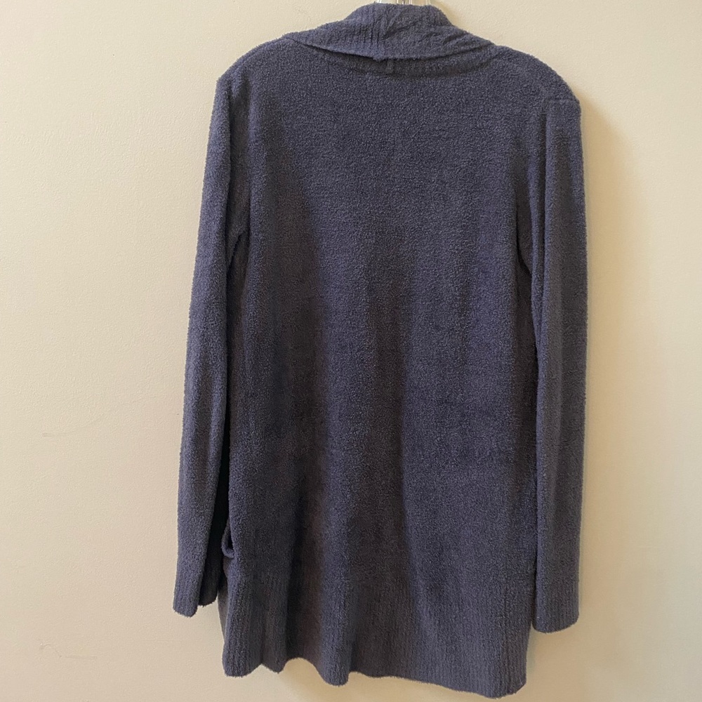 Barefoot Dreams CozyChic Lite Circle cardigan in blue - Picture 2 of 5